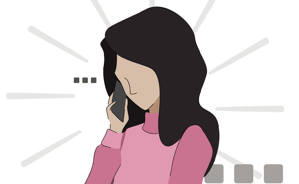 woman waiting on the phone